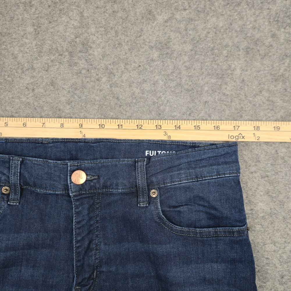 Mugsy Fultons Men's 36x32 Dark Wash Blue Jeans Straight Leg FLX3NFU Stretch - Picture 5 of 10